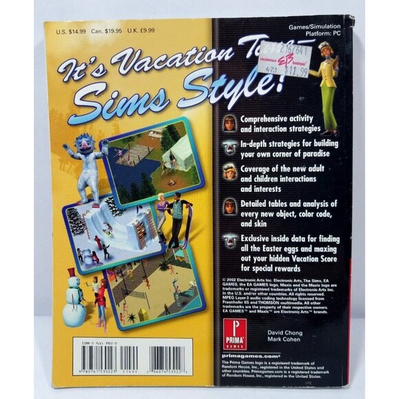 The Sims: Vacation EA Games Prima's Official Strategy Guide video game book - Picture 2 of 7